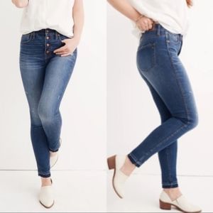 Like New Madewell 10" High Rise Skinny‎ Drop Hem H6319 Jeans Size 25